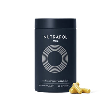 Nutrafol Men'S Hair Growth Supplements, Clinically Tested for Visibly Thicker Hair and Scalp Coverage, Dermatologist Recommended 120 Capsules - 1 Month Supply