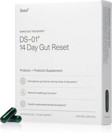 Seed 14 Day Gut Reset - Prebiotic and Probiotic for Women & Men - Digestive Health, Gut Health, Rapid Gut Recovery, Bloating & Constipation Relief - Vegan & Shelf-Stable - 28 Capsules (14-Day Supply)