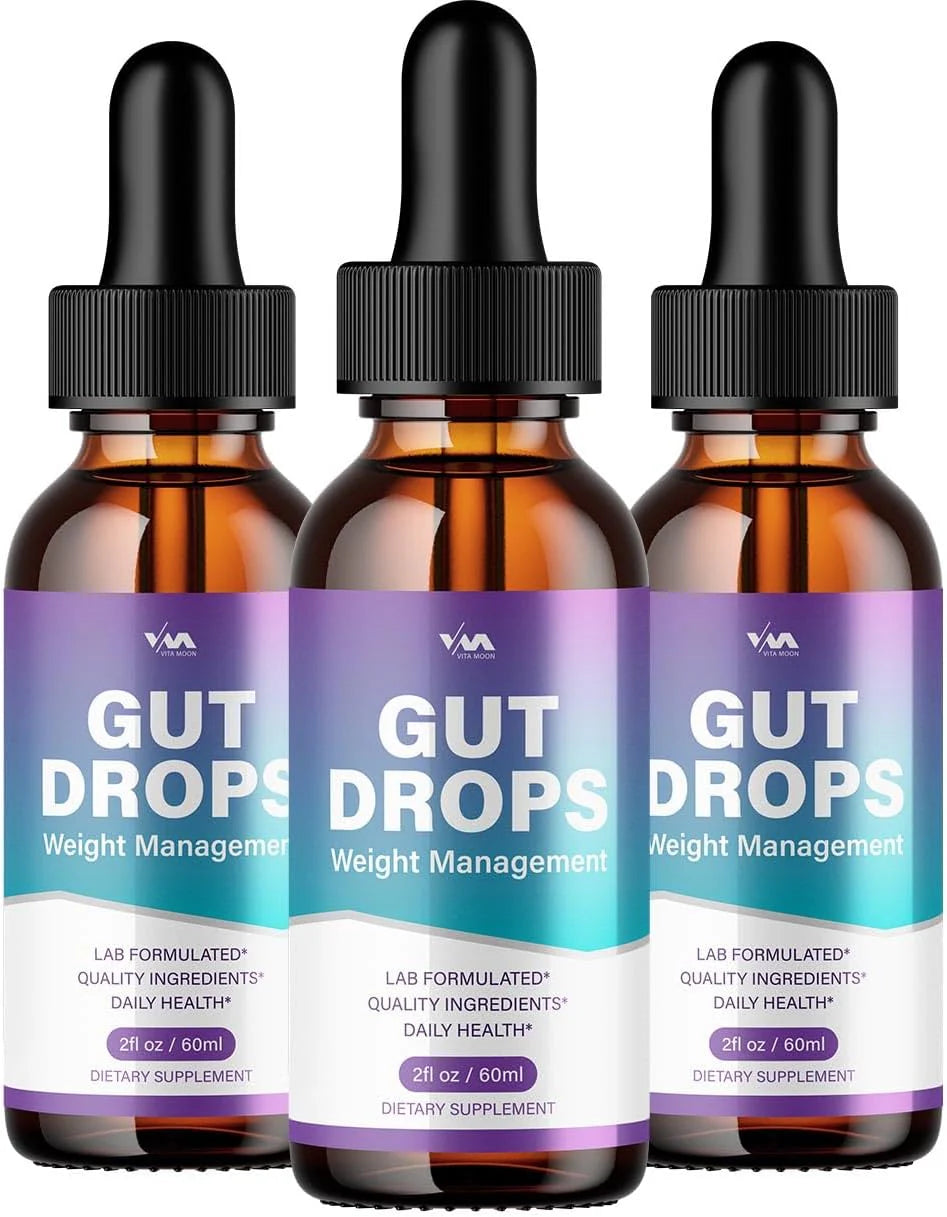 Gut Drops Healthy Vitamin Support Supplement - Advanced Formula, Gutdrops 24 Hour Liquid, Energy and Extra Strength Reviews, 3 Month Supply (3 Pack)