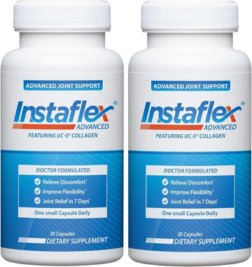 Instaflex Advanced Joint Support Nutritional Supplement Capsule with Doctor Formulated Joint Relief Supplement, Featuring UC-II Collagen & 5 Other Joint Discomfort Fighting Ingredients, 60 Ct 2 Pack