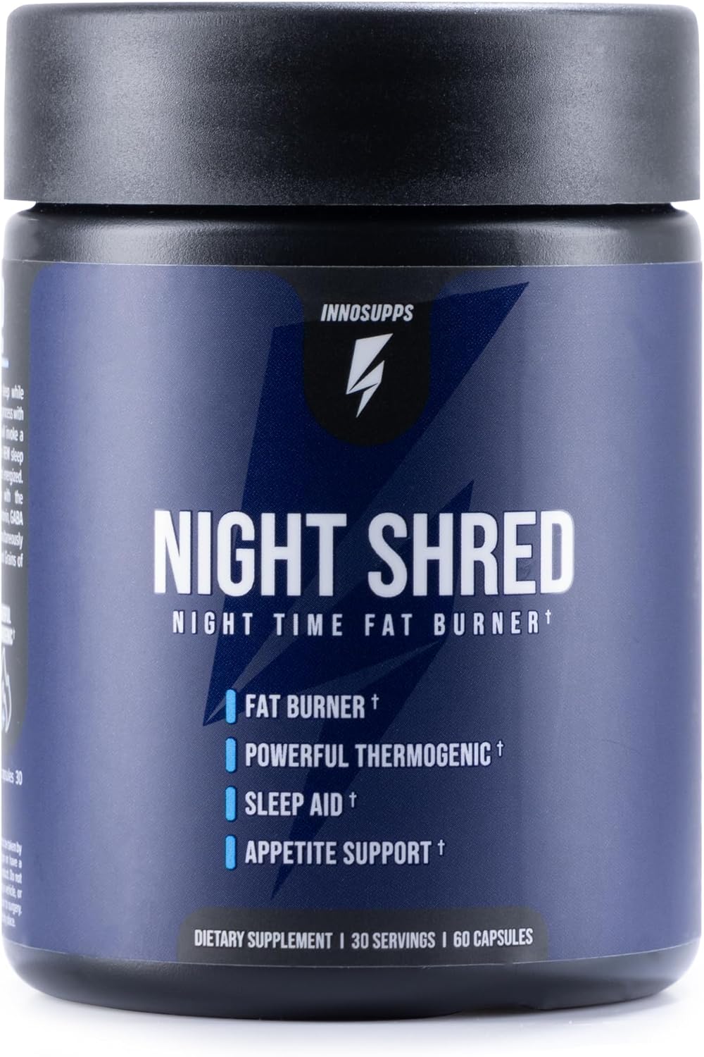 Night Shred Fat Burner and Natural Sleep Support | Ashwaganda, 5-HTP, CLA, Melatonin | Appetite Suppressant | Weight Loss Support Nighttime Fat Burning (60 Vegetarian Capsules)