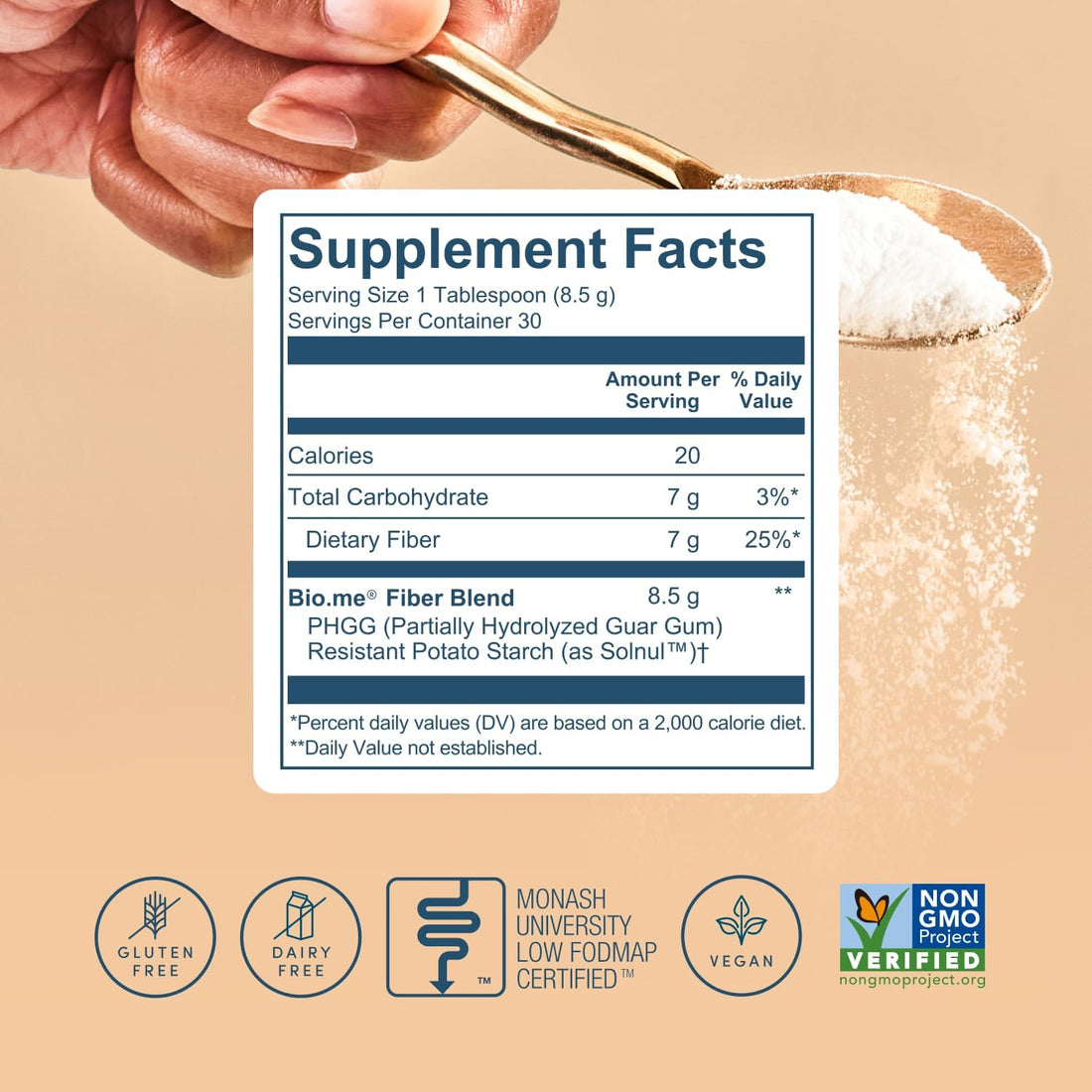 Daily Prebiotic Fiber - Fiber Supplement Powder for Digestive Health & Gut Health - Fiber Powder Unflavored Prebiotics, Non-GMO Dietary Fiber, Gluten & Sugar Free Soluble Fiber Supplements-30 Servings