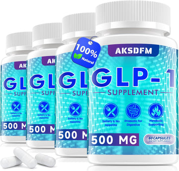 GLP-1 Supplement, GLP Activate Natural Formula, GLP 1 Support for Gut, Digestion, Energy, GLP-1 Levels & Overall Health - 4 Packs