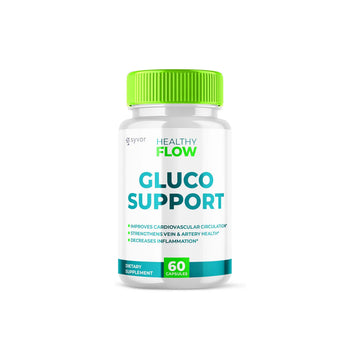 Healthy Flow Capsules - Healthy Flow Gluco Support Supplement Pills - All Natural Healthyflow Glyco Optimizer Vitamin Maximum Strength Glycogen Support to Health and Wellness Once Daily (60 Capsules)
