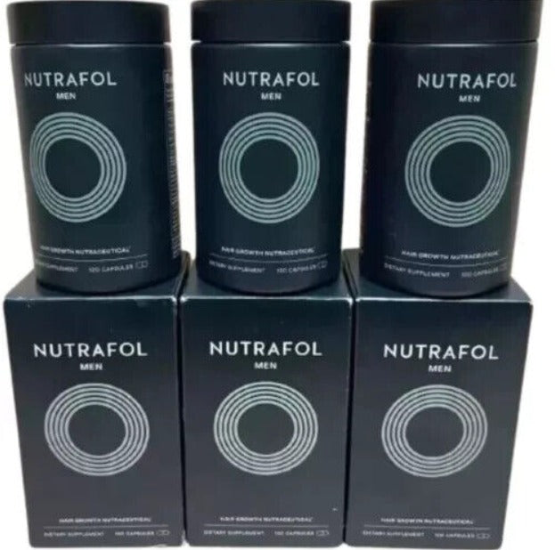 Nutrafol Men'S Hair Growth Supplements, Clinically Tested for Visibly Thicker Hair and Scalp Coverage, Dermatologist Recommended 120 Capsules - 3 Month Supply